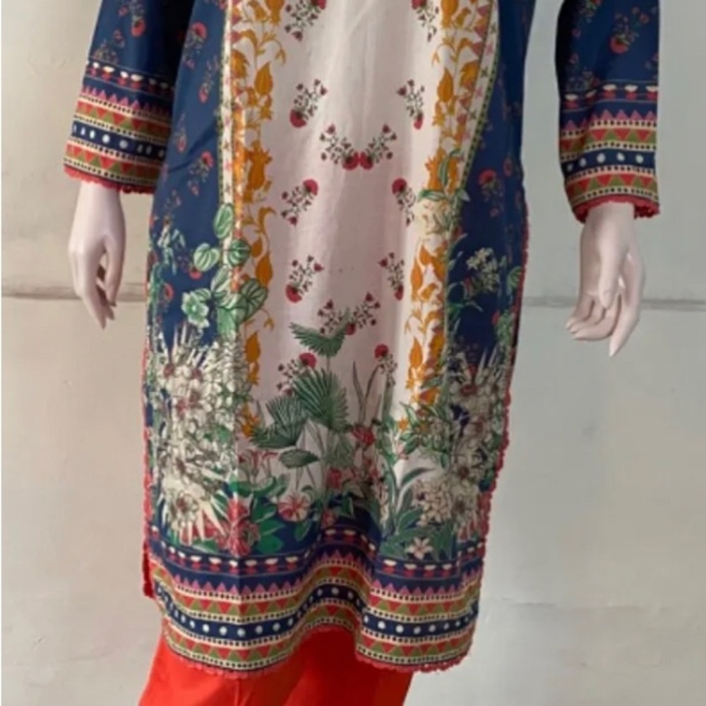 Zaroosh Pakistani/Indian Shalwar Kameez stitched (2PC) Medium(lawn)